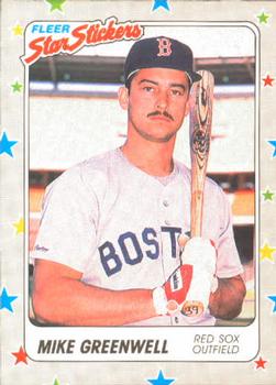 1988 Fleer Sticker Baseball Cards        009      Mike Greenwell